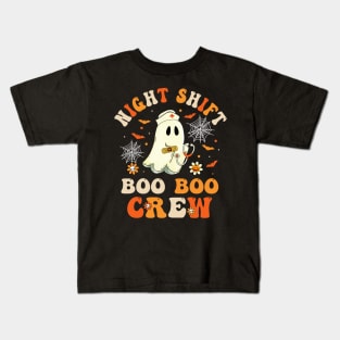 Night Shift Boo Boo Crew Doctor Nurse Ghost Halloween Kids T-Shirt